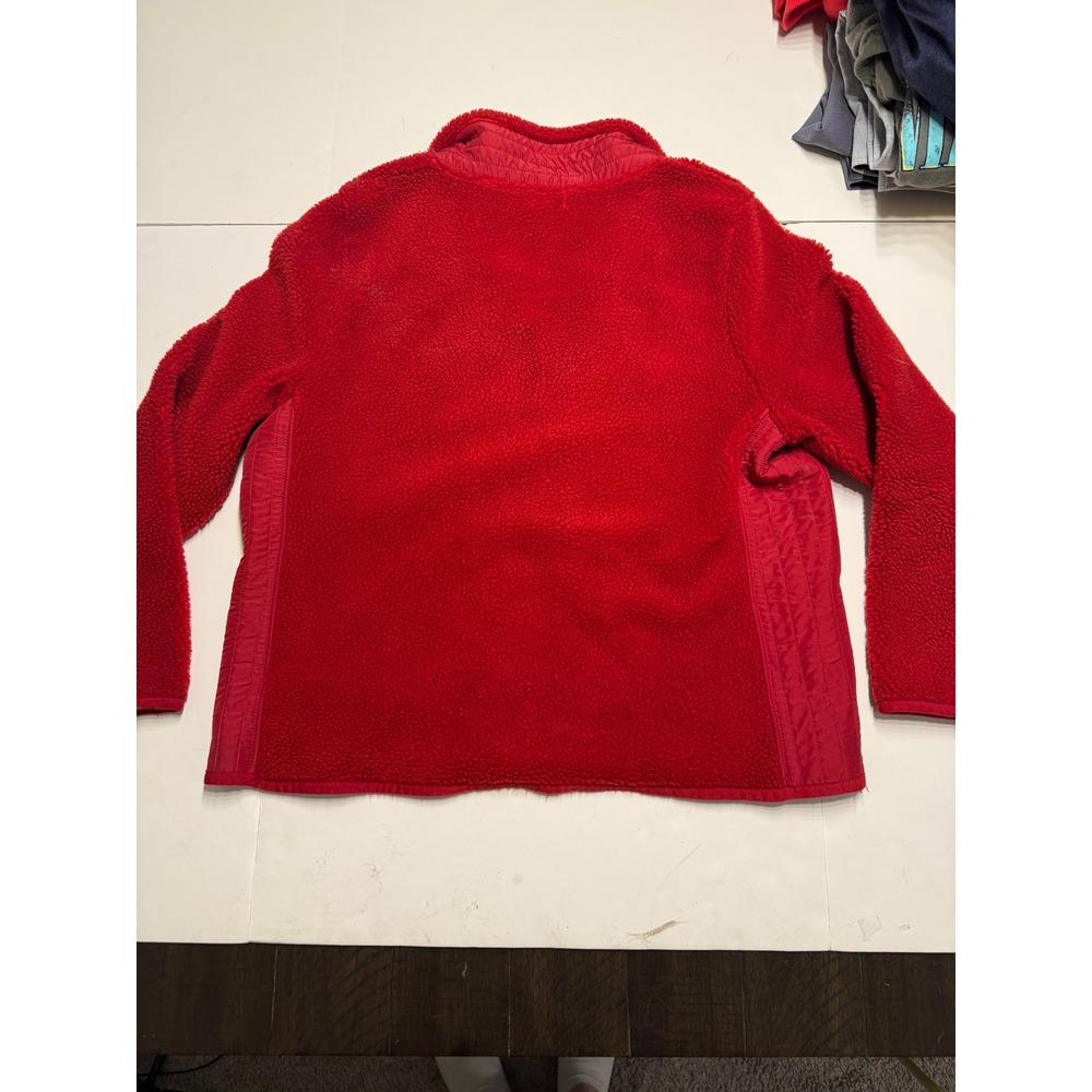 Lauren Active Ralph Lauren Red Full Zip Fleece Sherpa Jacket Womens XL Sporty - Picture 10 of 11
